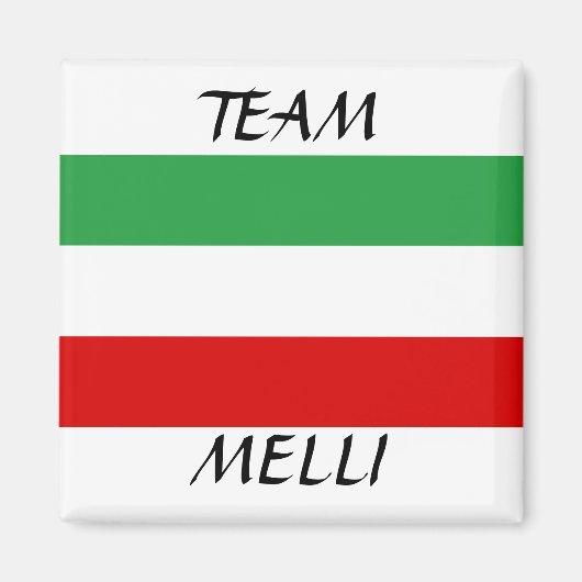Tricolor "TEAM MELLI" Magnet (Vorne)