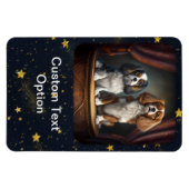 Tricolor und Blenheim Cavalier King Charles Magnet (Horizontal)