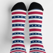 Tricolor-US Flagge Socken (Oben)