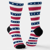 Tricolor-US Flagge Socken (Gewinkelt)