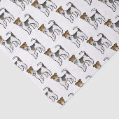 Tricolor Wire Fox Terrier Niedliche Cartoon Hunde Seidenpapier (Ausschnitt)