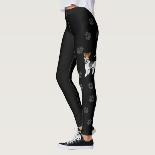 Tricolor Wire Fox Terrier Niedlicher Cartoon Dog & Leggings
