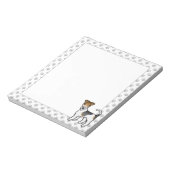 Tricolor Wire Fox Terrier Niedlicher Cartoon Dog Notizblock (Rotiert)