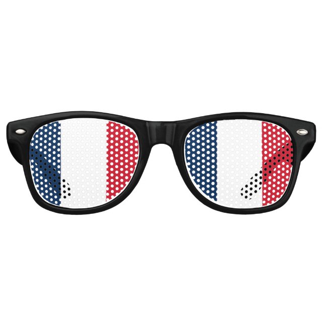 Tricolore Chic - Französische Flagge Partybrille (Vorderseite)