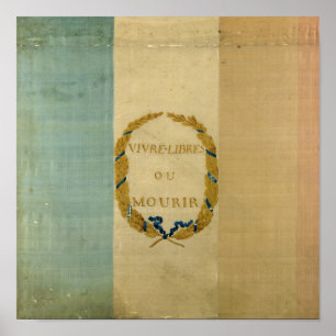 Tricolore mit das Motto 'lebhaftfreiem oder Die Poster