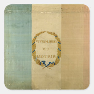 Tricolore mit das Motto 'lebhaftfreiem oder Die Quadratischer Aufkleber