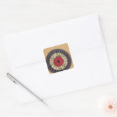 Tricolore rosette quadratischer aufkleber (Umschlag)