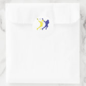 TricolorYWB.ai Runder Aufkleber (Tasche)