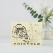 Tricycle Anfang der 1890er Jahre Postkarte (Stehend Vorderseite)