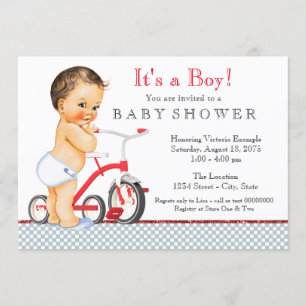 Tricycle Baby Dusche Einladung