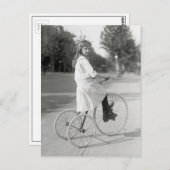 Tricycle für Mädchen, 1917 Postkarte (Vorne/Hinten)