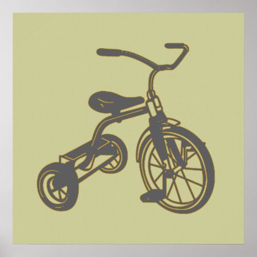 Tricycle Graphic für Kinder Poster (Vorne)