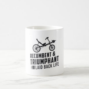 Tricycle Recumbent & Triumphe Vintag Retro Kaffeetasse
