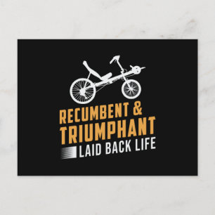 Tricycle Recumbent & triumphed Laid Back Life Postkarte
