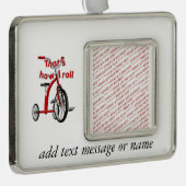 Tricycle - So Roll ich! Rahmen-Ornament Silber (Rechts)