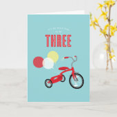 Tricylce Dritter Geburtstag Karte (Gelbe Blume)