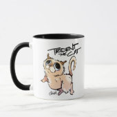Trident die Katzen-illustrierte Kaffee-Tasse 01 Tasse (Links)