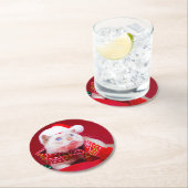 Trident die Katzen-Untersetzer Runder Pappuntersetzer (Vor Ort)