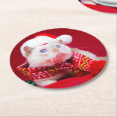 Trident die Katzen-Untersetzer Runder Pappuntersetzer (Angewinkelt)