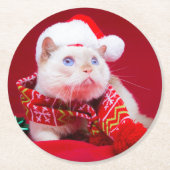 Trident die Katzen-Untersetzer Runder Pappuntersetzer (Vorderseite)