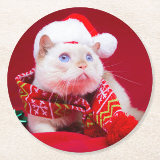 Trident die Katzen-Untersetzer Runder Pappuntersetzer