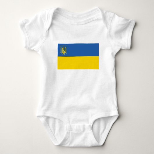 Trident Flag Ukraine Baby Strampler (Vorderseite)