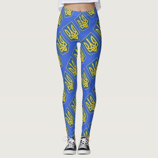 Trident Flag Ukraine Leggings (Vorderseite)
