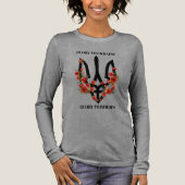 Trident. Glory To Ukraine & Glory to Heroes. Tri-Blend Shirt (Vorderseite)