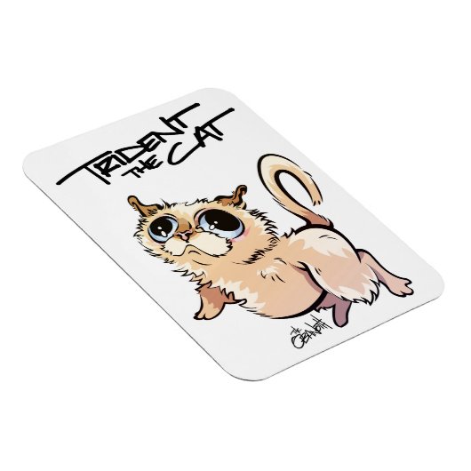Trident the Cat Illustriert Magnet 01 (Rechte Seite)