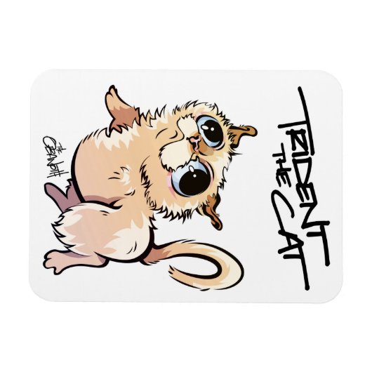 Trident the Cat Illustriert Magnet 01 (Horizontal)