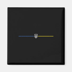 Trident Ukraine Lines Ukrainisches Heraldik-Wappen Magnet