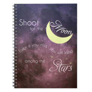 Trieb für das Mond-Inspirational Foto-Notizbuch Notizblock
