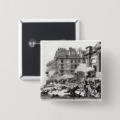 Trieb-heraus vor Kirche St. Roch in Paris Button (Vorne & Hinten)