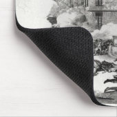 Trieb-heraus vor Kirche St. Roch in Paris Mousepad (Ecke)