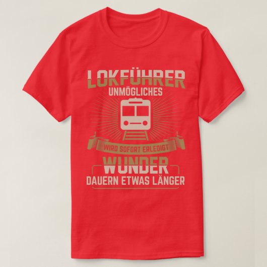 Triebfahrzeugführer T-Shirt (Design vorne)