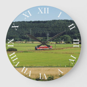 Triebwagen bei Sarnau Große Wanduhr