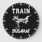 Triebwerkinsane - Fitnessworkout für die Anime-Bod Große Wanduhr (Vorderseite)