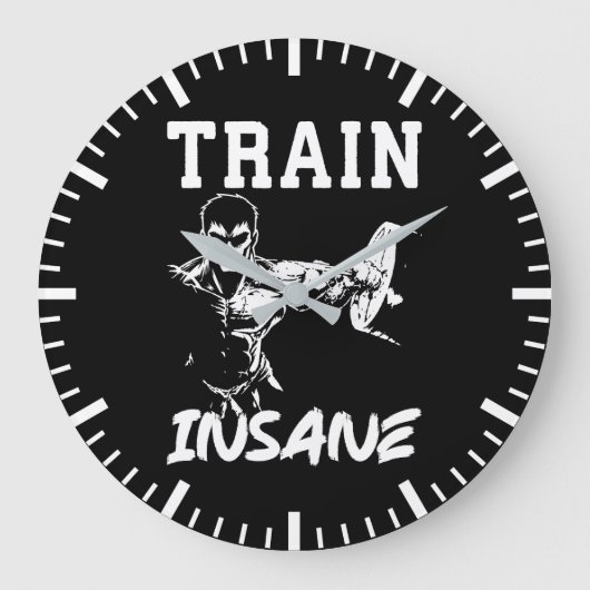 Triebwerkinsane - Fitnessworkout für die Anime-Bod Große Wanduhr (Vorderseite)