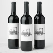 Triebzuglokomotive Weinetikett (Flaschen)