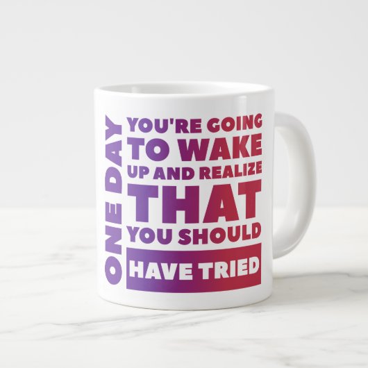 Tried - Geschenk Jumbo-Tasse (Vorderseite Rechts)