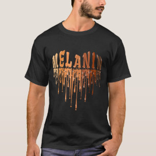Triefend Melanin Herz Liebe schwarze Geschichte St T-Shirt