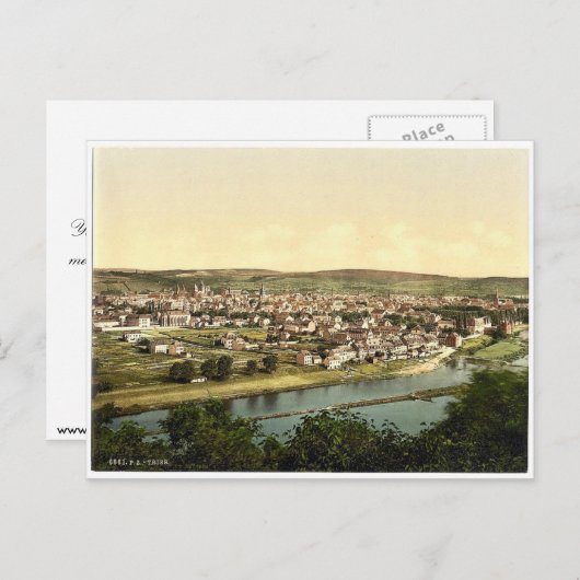 Trier (Bäume), Moselle, Tal, Deutschland, selten P Postkarte (Vorne/Hinten)