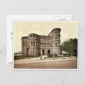 Trier (Bäume), Porta Nigra (Schwarzes Tor), Mosell Postkarte (Vorne/Hinten)