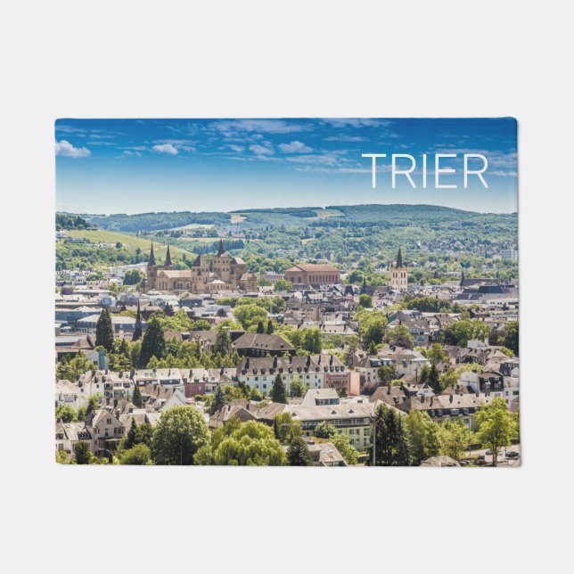 Trier Cityscape Panorama Moselle Deutschland Souve Fußmatte (Vorderseite)
