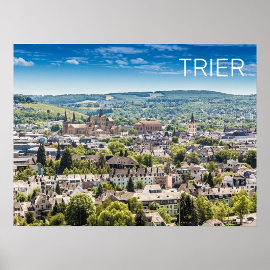 Trier Cityscape Panorama Moselle Deutschland Souve Poster (Vorne)