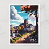 Trier Germany Vintage Reise Illustration Postkarte (Vorderseite)
