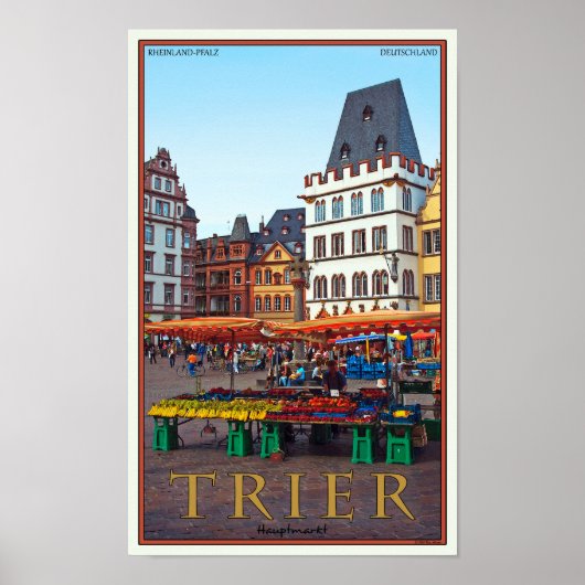 Trier - Hauptmarkt Poster (Vorne)