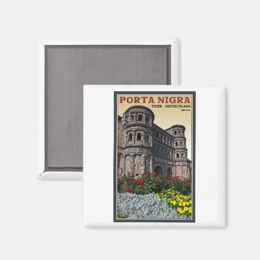 Trier - Porta Nigra Magnet (Vorderseite/Rückseite)