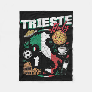 Triest Italien Italia Italienische Flagge Karte So Fleecedecke