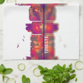 Triest Italien Skyline Geschirrtuch (Gefaltet)